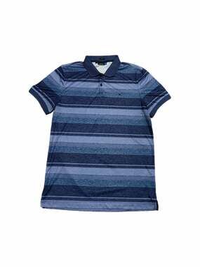 J.Lindeberg Slim Fit Striped Blue Polo Shirt